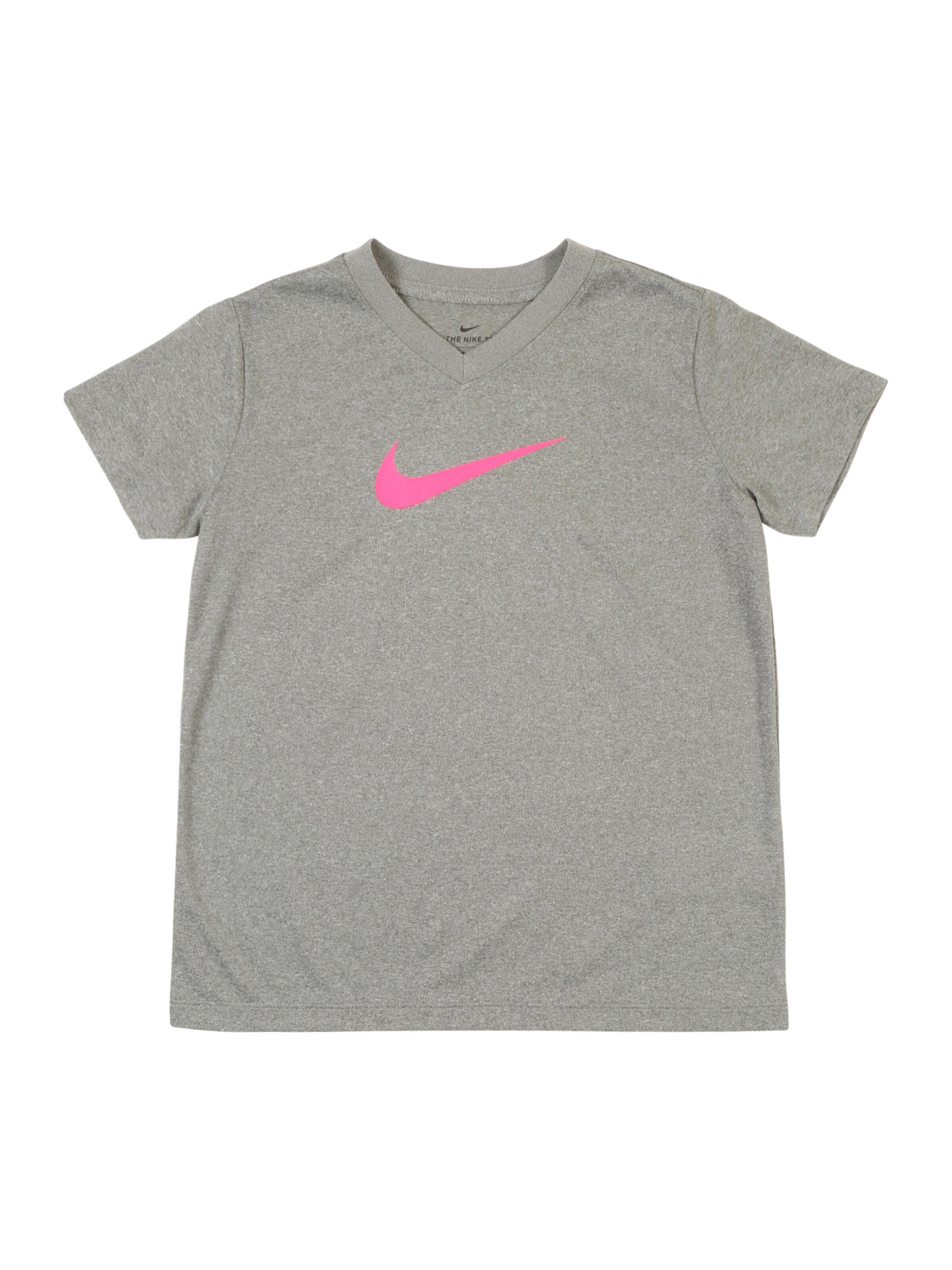 NIKE - Functioneel shirt 'G NK DRY TEE LEG VNECK SWOOSH' in de kleur Grijs