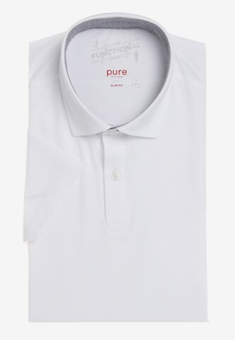 PURE Slim Fit Poloshirt in Weiß