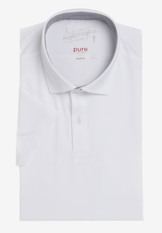 PURE Slim Fit Poloshirt in Weiß