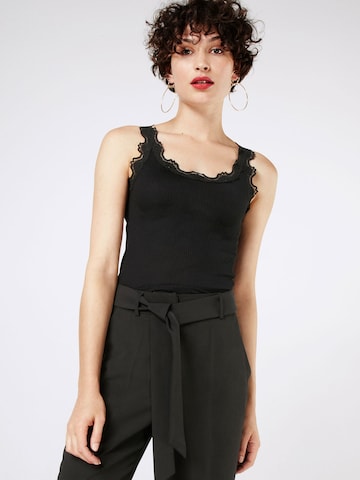 rosemunde Top 'vintage lace' - fekete: elől