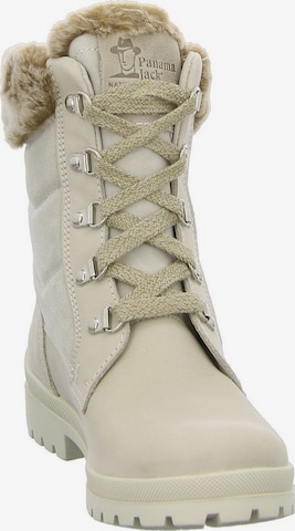 PANAMA JACK Lace-Up Ankle Boots in Beige