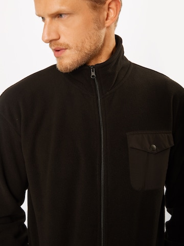 Urban Classics Fleece Jacket 'Polar' in Black