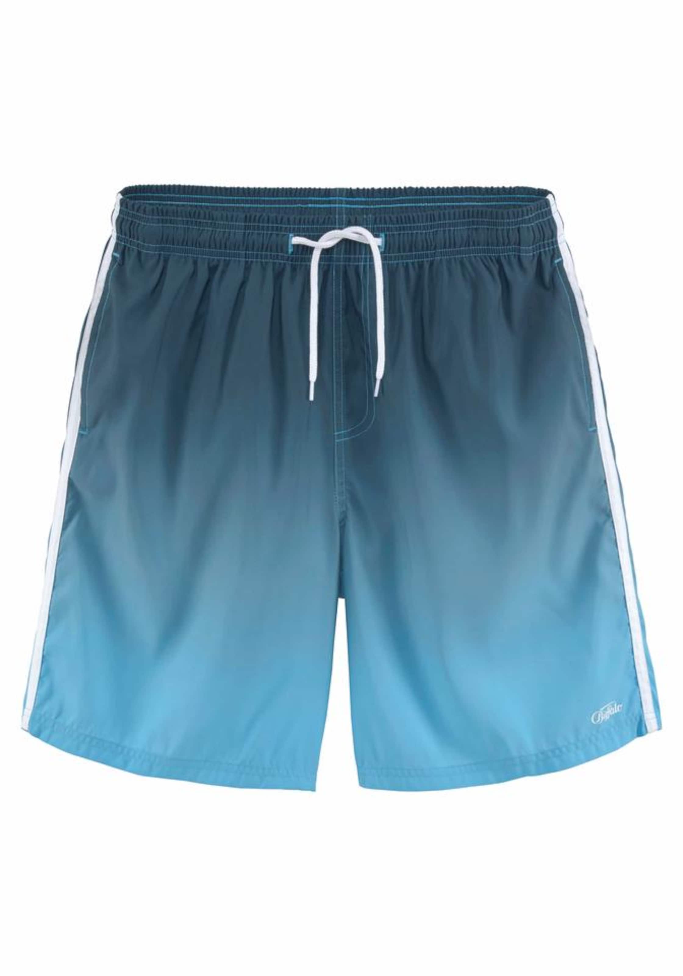 BUFFALO Loose fit Board Shorts in Blue: front