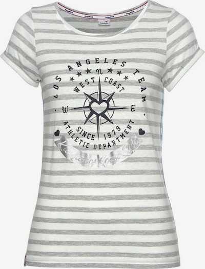 KangaROOS T-Shirt in hellgrau / weiß, Produktansicht