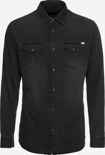 JACK & JONES Button Up Shirt 'Sheridan' in Black denim / White, Item view