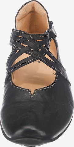 THINK! Ballet Flats with Strap 'Chilli' in Black