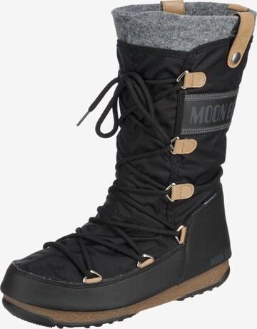 MOON BOOT Snowboots 'Monaco Felt' in Zwart: voorkant