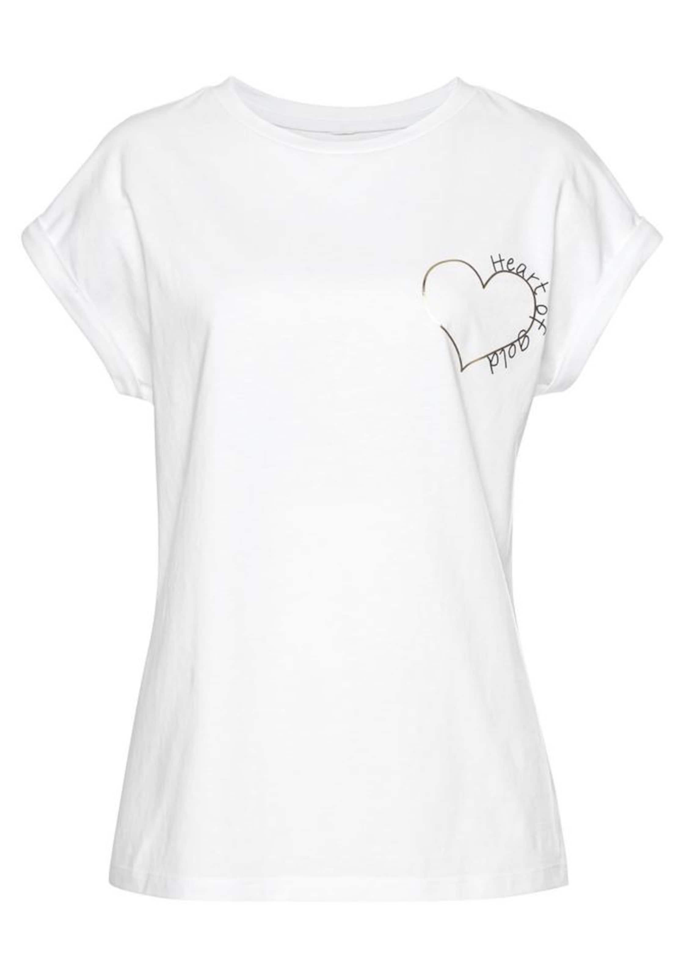 T-shirt LASCANA en blanc : devant