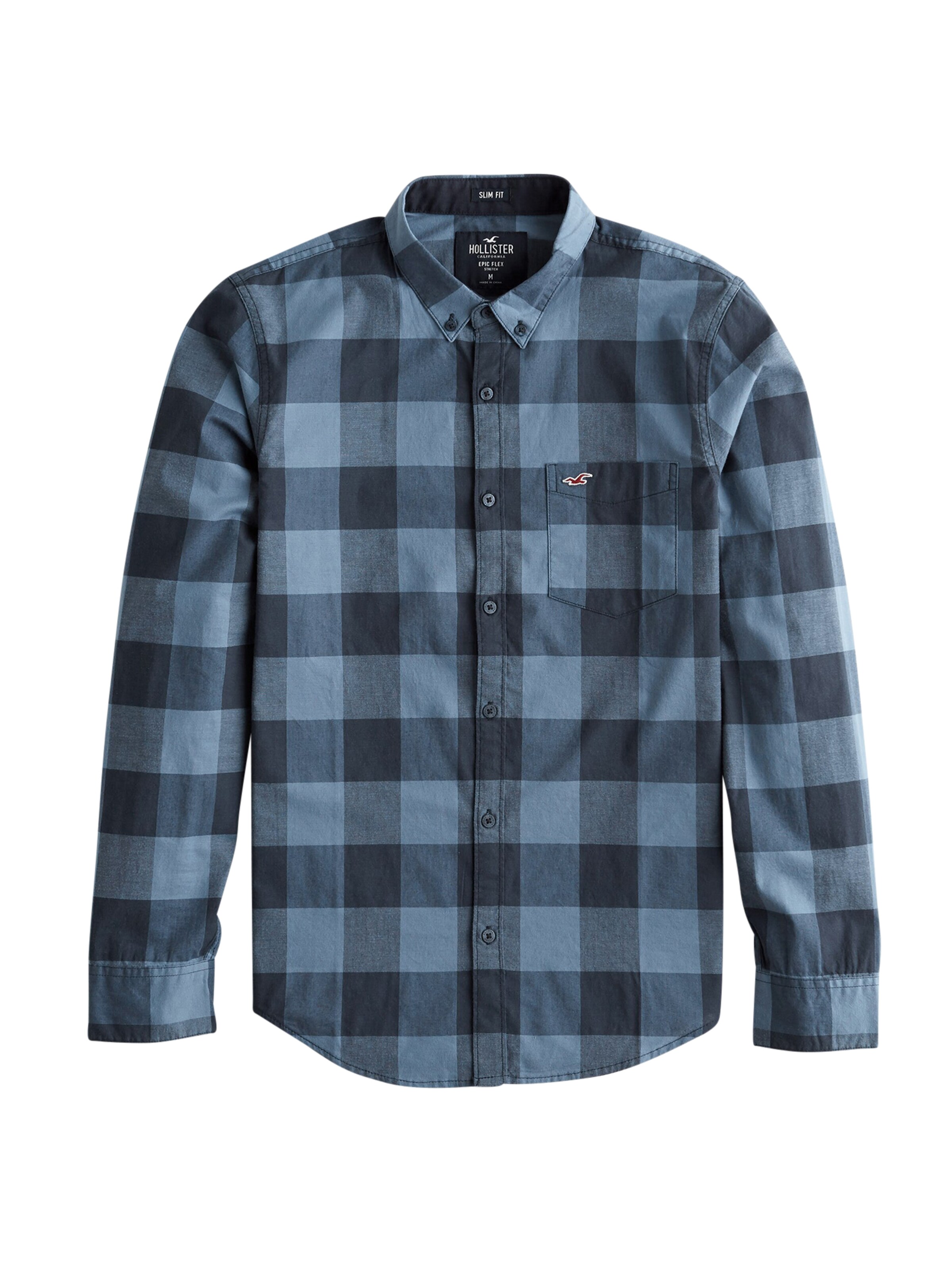 HOLLISTER - Overhemd in de kleur Duifblauw