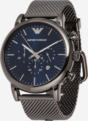 Emporio Armani Аналогов часовник в сиво: отпред
