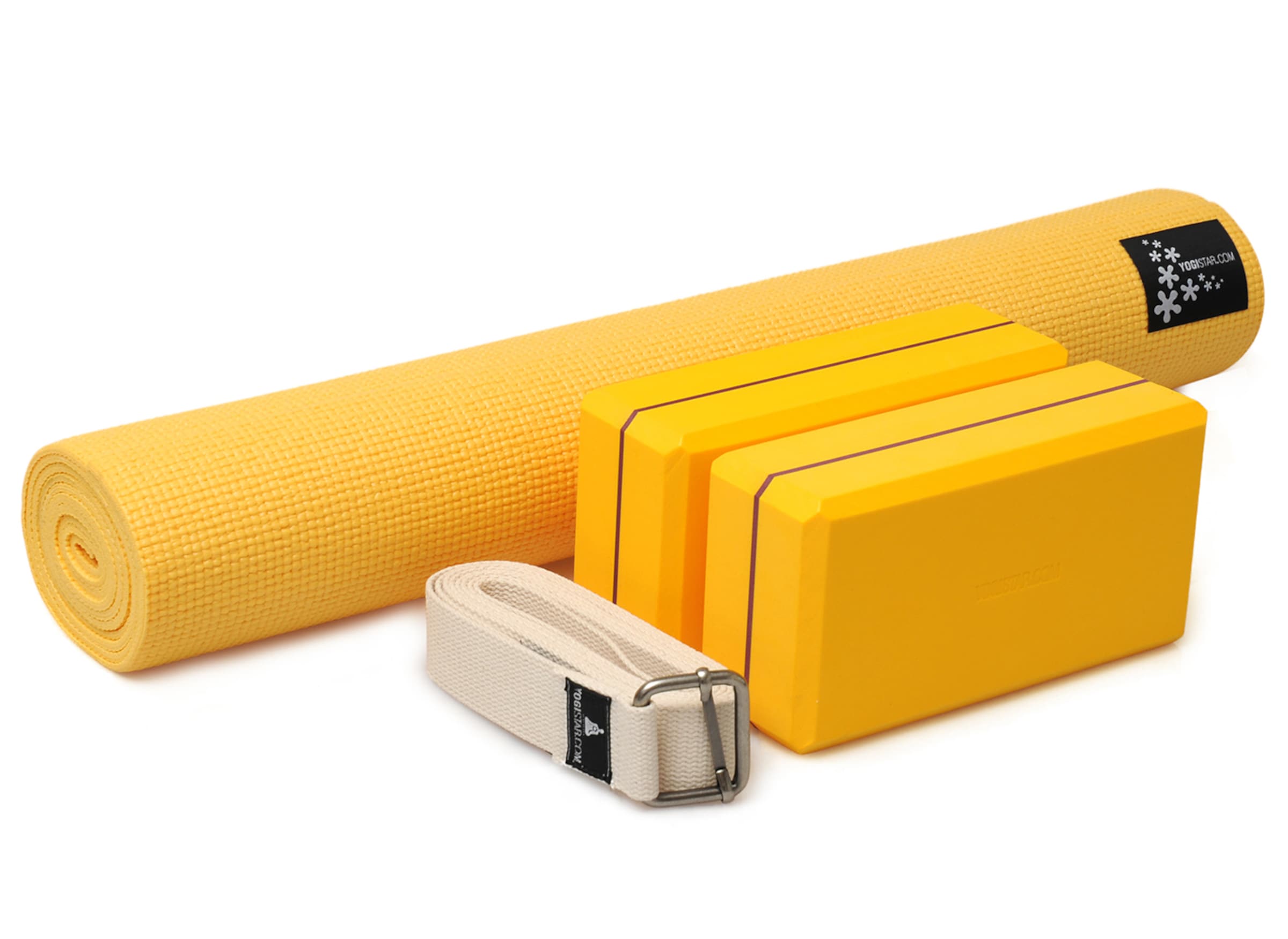 YOGISTAR.COM Yoga-set Kick It - Two in Gelb: Vorderseite