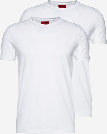 T-Shirt 'Round' HUGO en blanc : devant