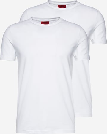 balta HUGO Red Marškinėliai 'Round': priekis