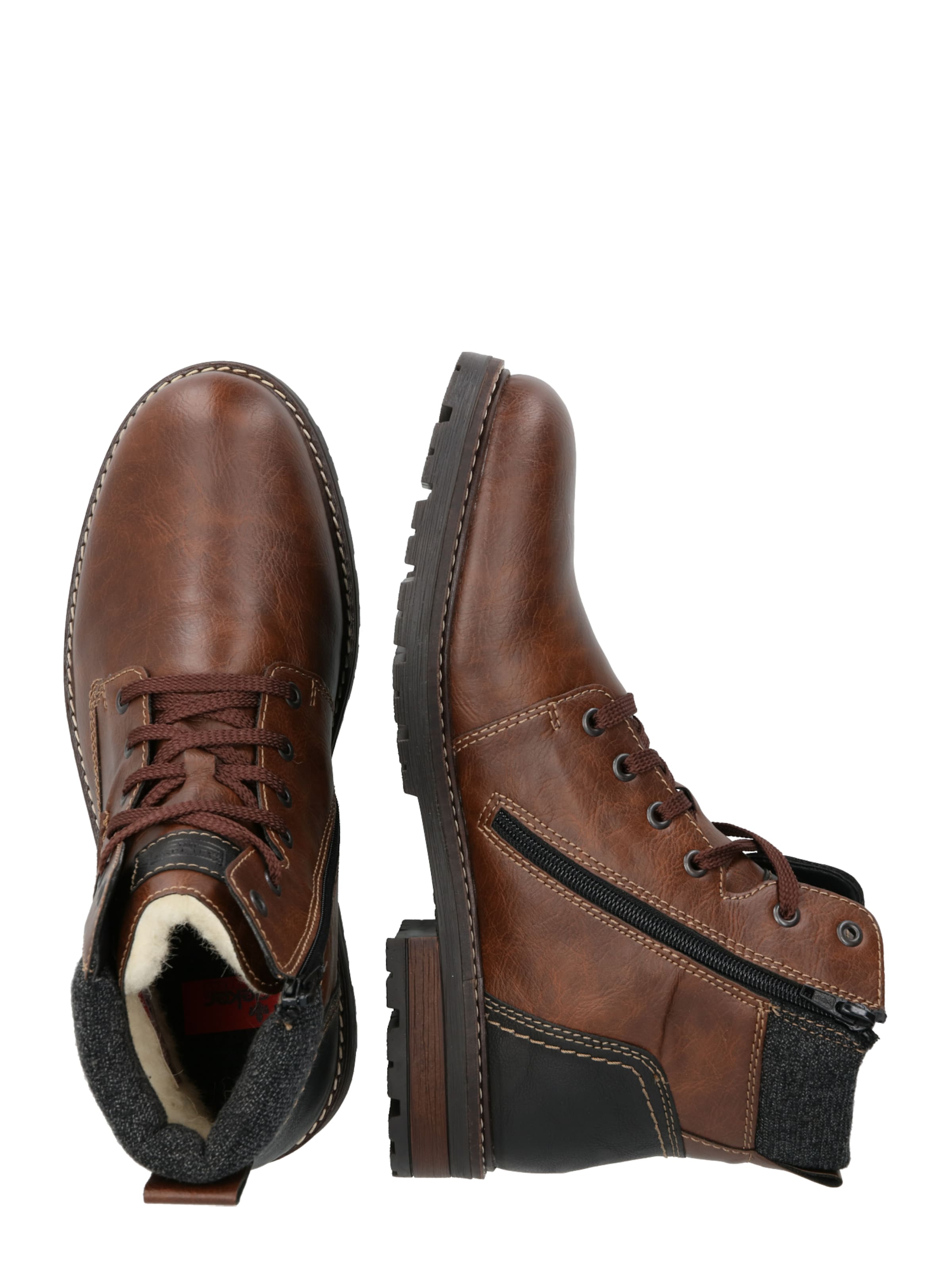 Rieker - Botas con cordones 'Gabandi' en marrón: lado