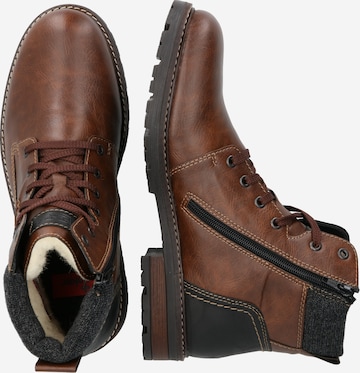 Rieker Lace-Up Boots 'Gabandi' in Brown: side