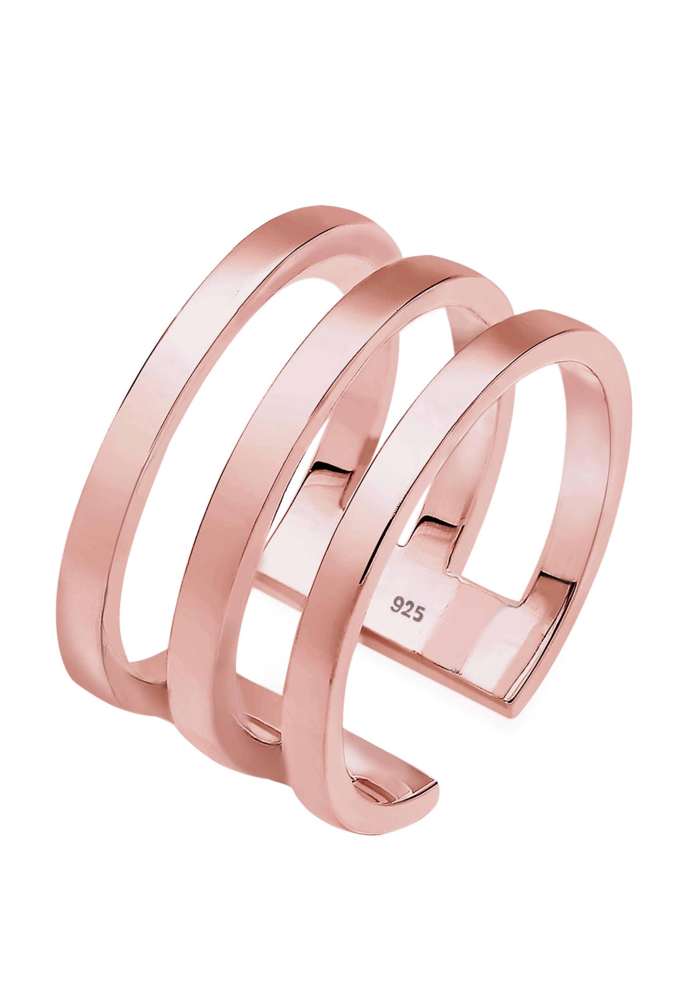 ELLI Ring 'Geo' in Gold: front