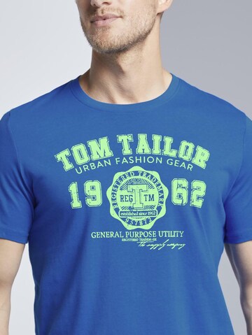 TOM TAILOR Regular Fit T-Shirt in Blau
