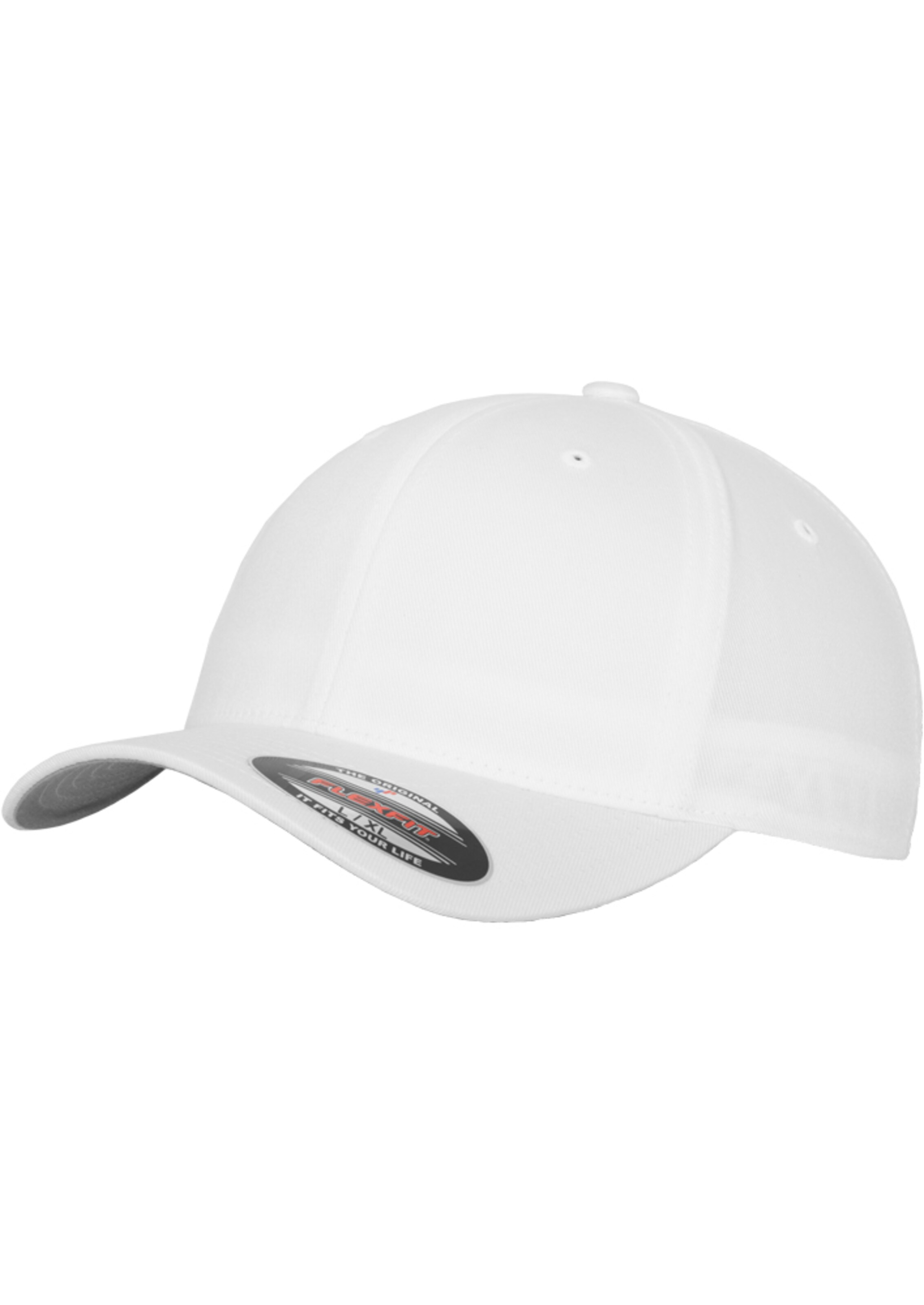 Cappello da baseball di Flexfit in bianco: frontale