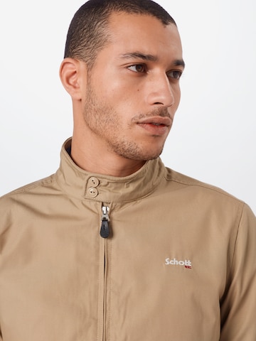 Regular fit Giacca di mezza stagione 'BLOUSON CABL BRODERIE POITRINE SCHO' di Schott NYC in beige