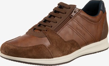 GEOX Sneakers laag in Bruin: voorkant