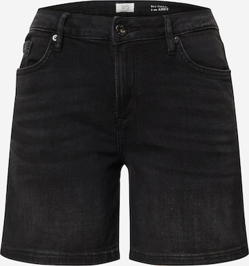 QS Regular Jeans in Zwart: voorkant