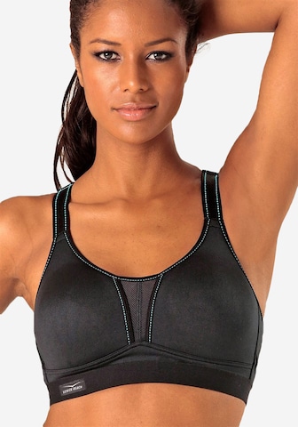 VENICE BEACH Bralette Sports Bra in Black: front