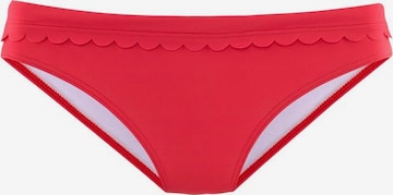 LASCANA Bikinihose 'Scallop' in Rot: predná strana