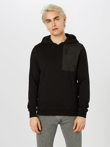 Urban Classics Regular fit Sweatshirt in Zwart: voorkant