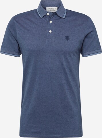 SELECTED HOMME Regular fit T-shirt 'Twist' i blå: framsida