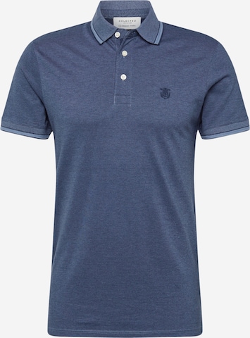 T-Shirt 'Twist' SELECTED HOMME en bleu : devant