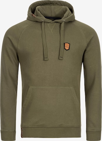 INDICODE JEANS Sweatshirt 'Litcham' in Green: front