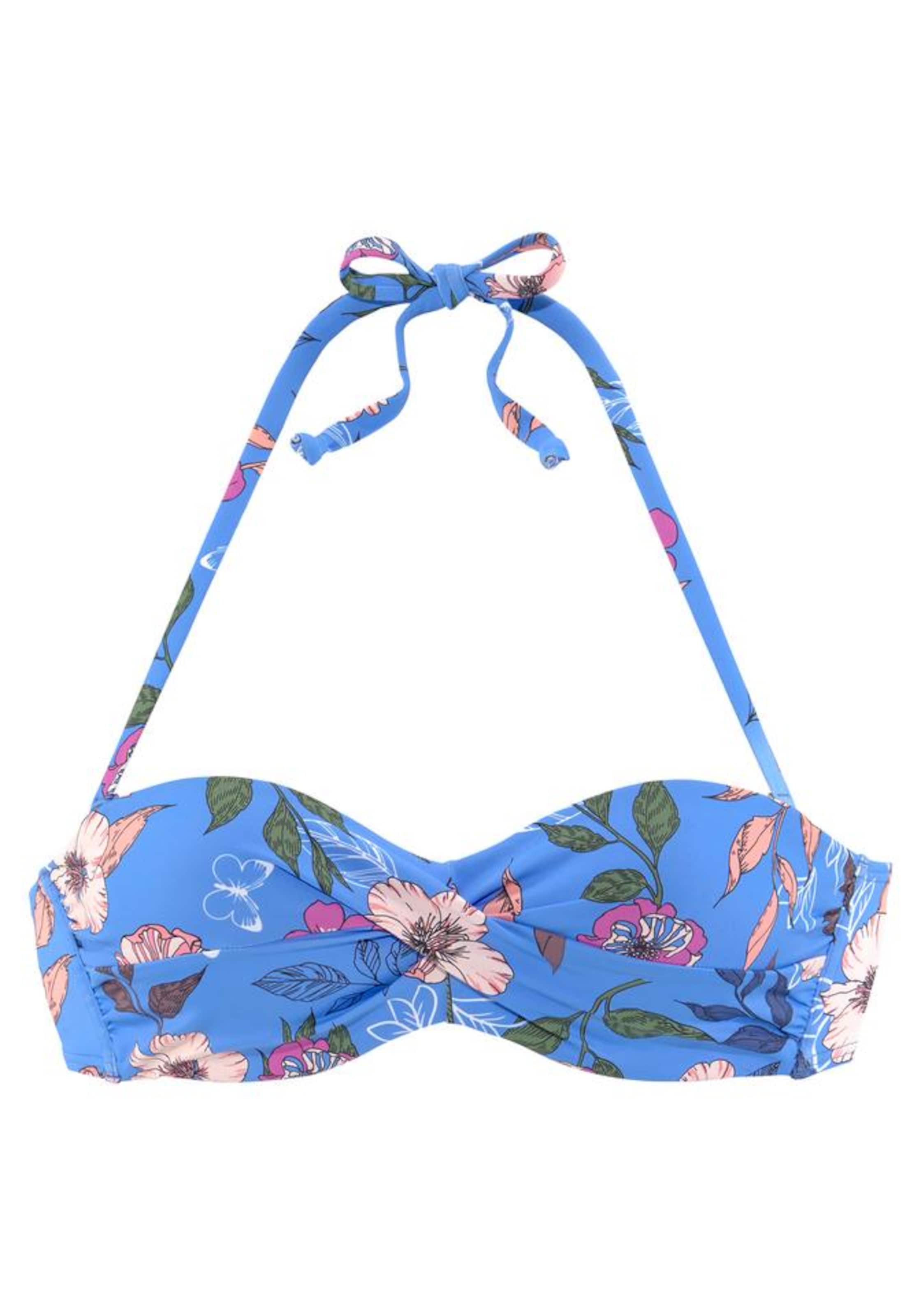 s.Oliver - Bandeau Top de bikini en azul: frente