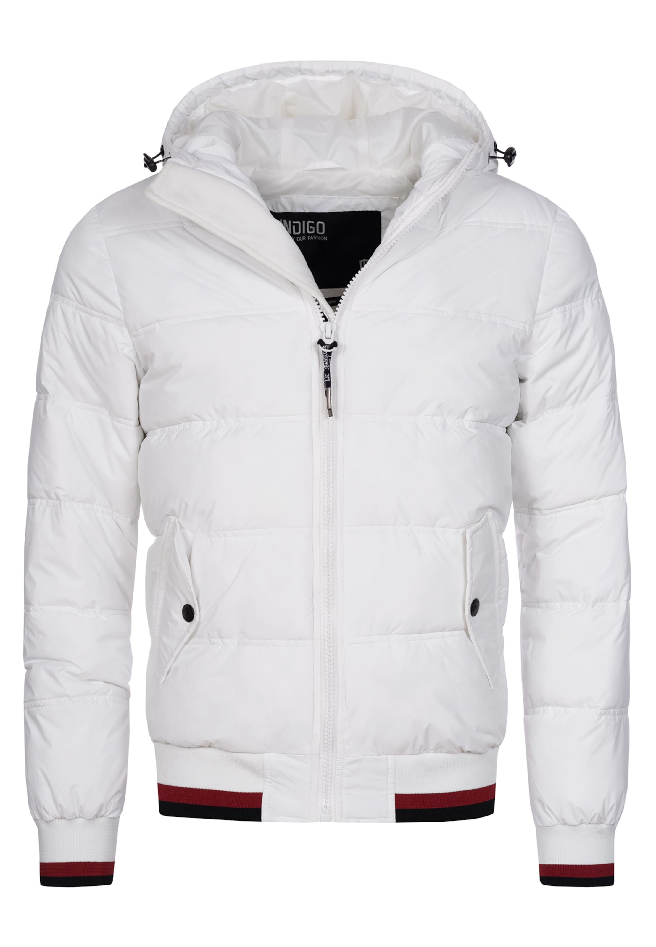 INDICODE JEANS Winter Jacket 'Bacon' in White: front