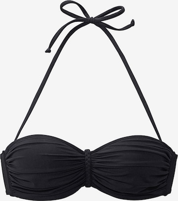 BUFFALO Bandeau Bikinitop 'Happy' in Schwarz: predná strana