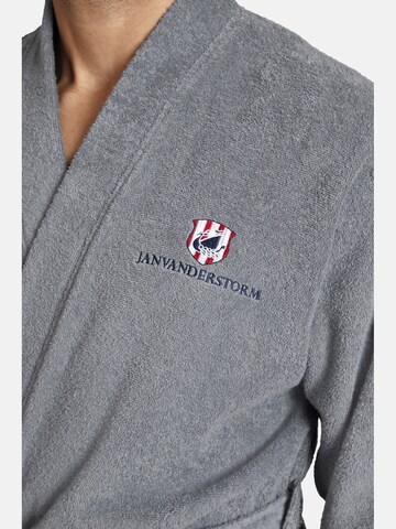 Jan Vanderstorm Long Bathrobe 'Janning' in Grey