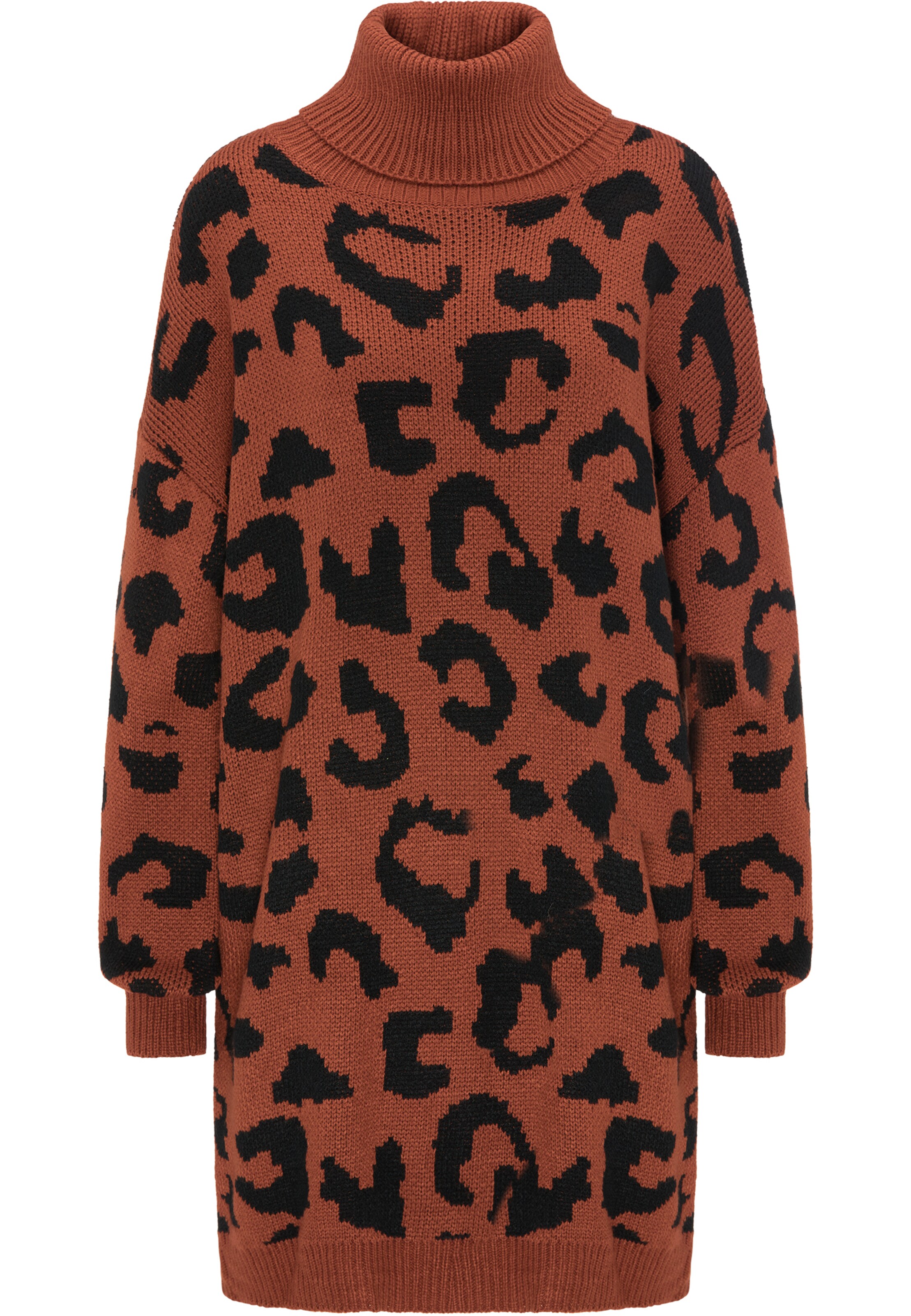 MYMO - Gebreide jurk in de kleur Bruin