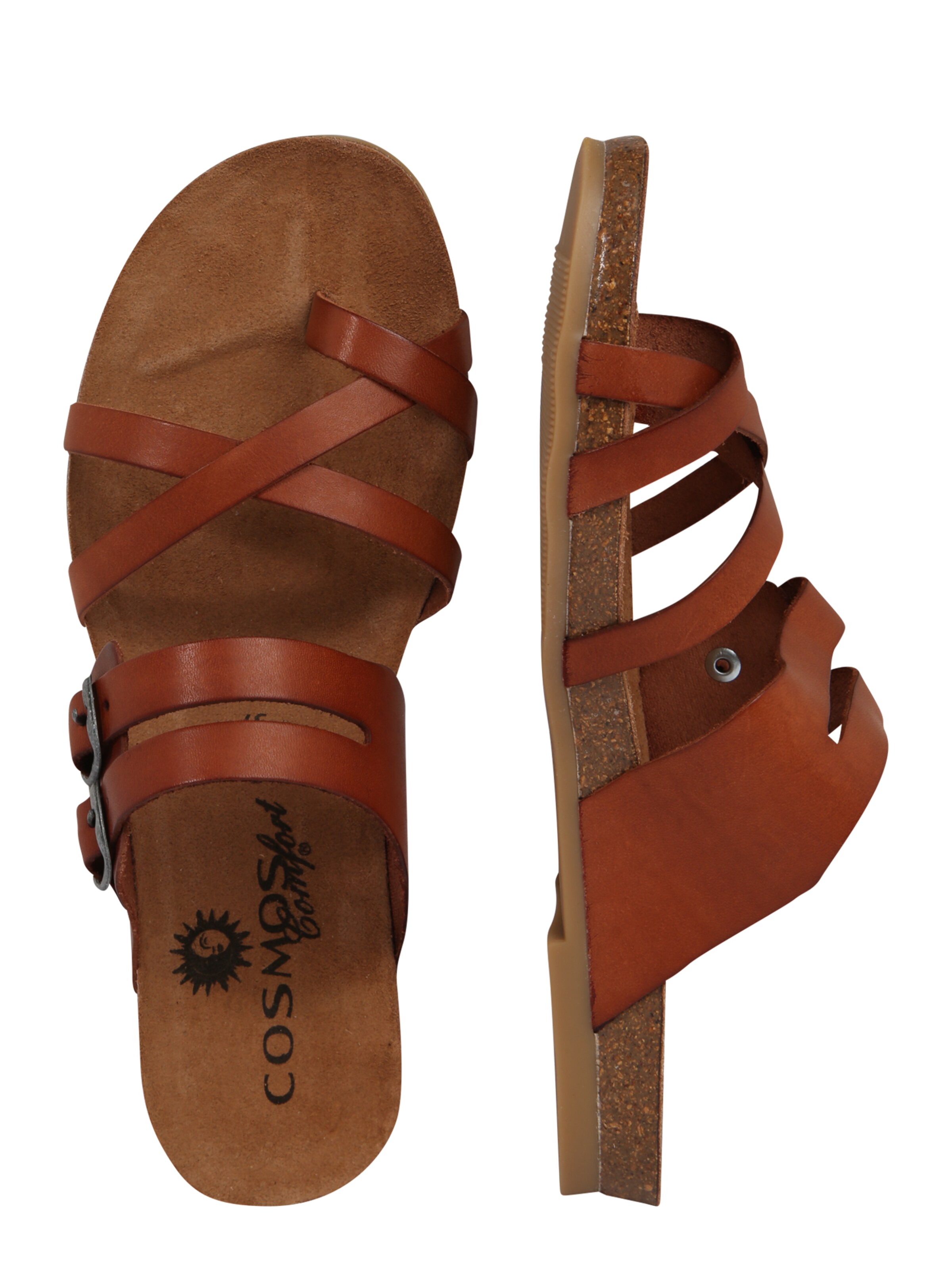 COSMOS COMFORT T-bar sandals in Brown