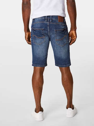 INDICODE JEANS Regular Shorts 'Kaden Holes' in Blau: zadná strana