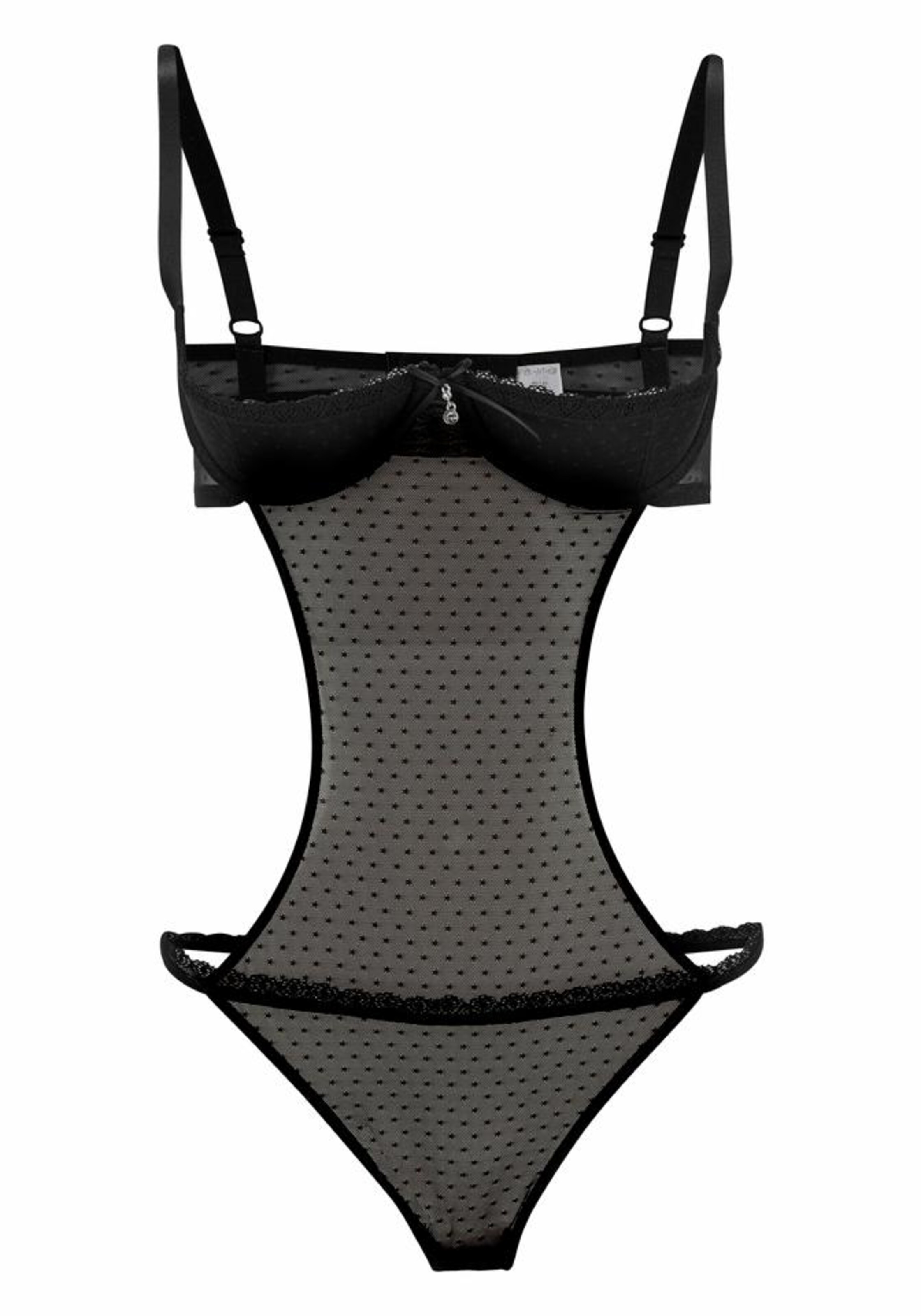 PETITE FLEUR GOLD - Body in schwarz