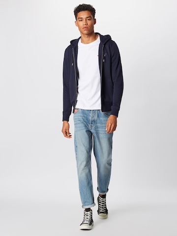 GANT Regular Fit Sweatjacke in Blau