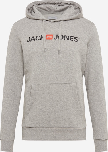 JACK & JONES Majica | pegasto siva / oranžna / črna barva, Prikaz izdelka