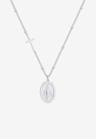 ELLI Halsband 'Kreuz, Marienbild' i silver