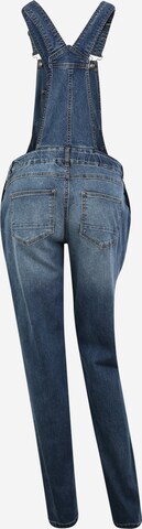 MAMALICIOUS Slimfit Latzjeans 'Celia' in Blau: zadná strana