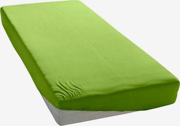 ECOREPUBLIC Bed Sheet in Green: front