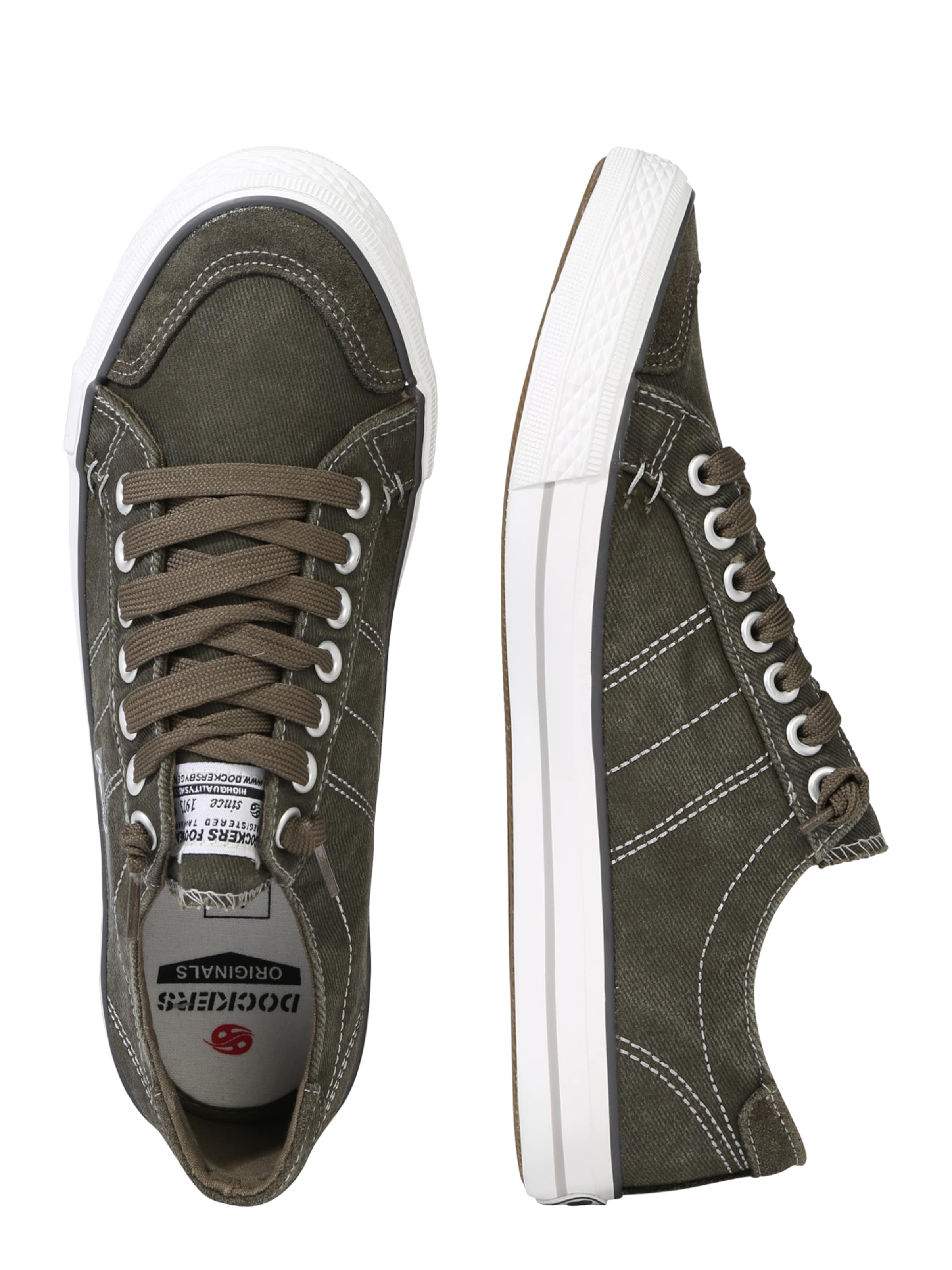 Baskets basses Dockers by Gerli en vert : sur le côté