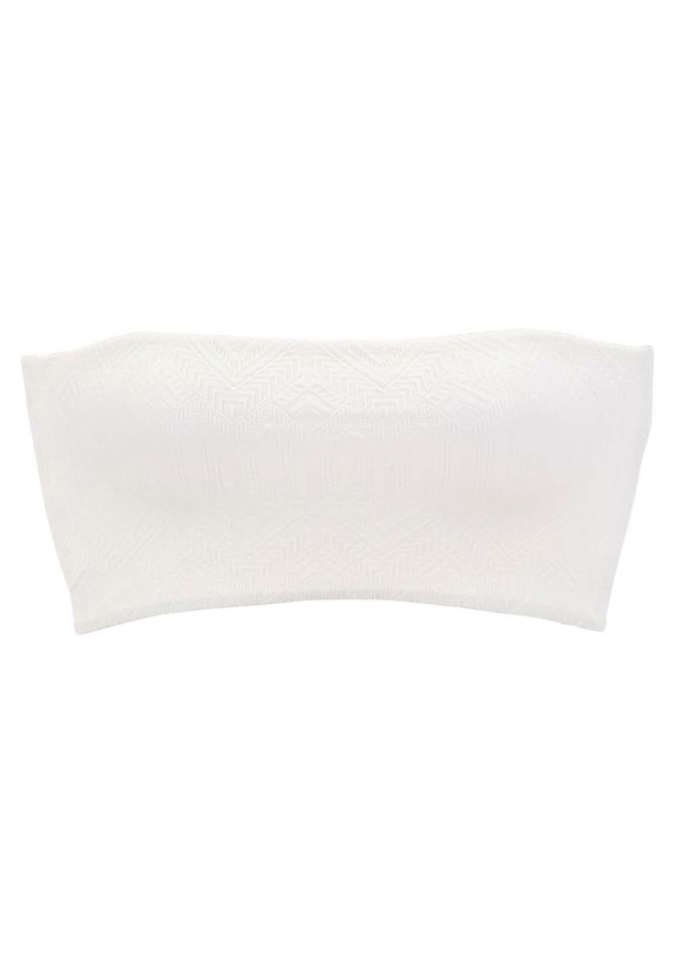 BUFFALO Bez ramienok Bikinový top - Biela: predná strana