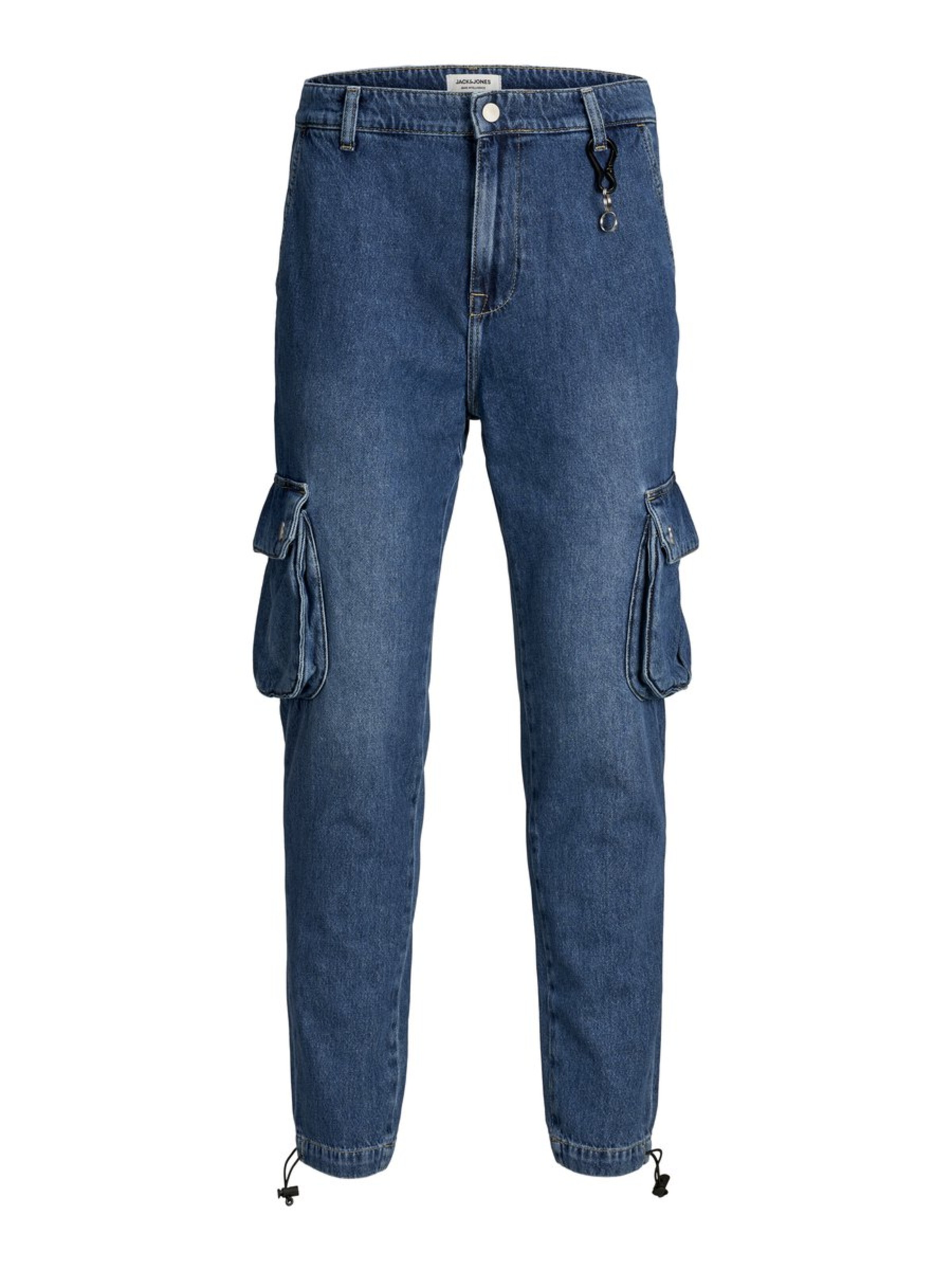 JACK & JONES - Cargobroek 'Vega Jjutility CJ 190' in de kleur Blauw denim