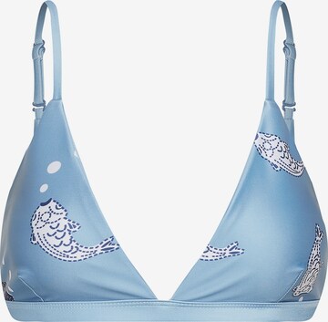 Boochen Triangel Bikinitop 'Amami' in Blauw: voorkant