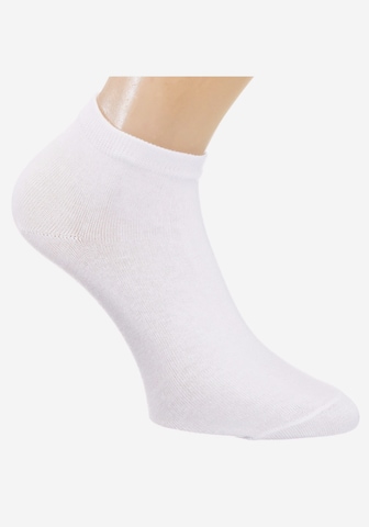 H.I.S Regular Ankle Socks in White: front