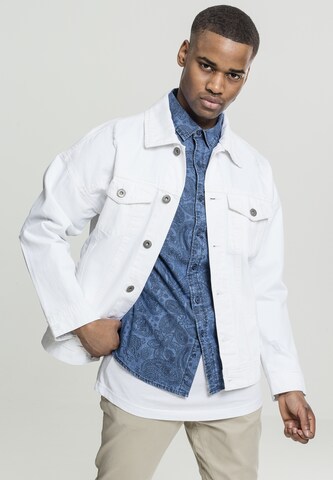 Veste mi-saison Urban Classics en blanc : devant